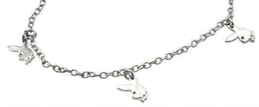 JEWELRY PLAYBOY ANKLE HIGH POLISH 10" ON A CURB CHAIN
