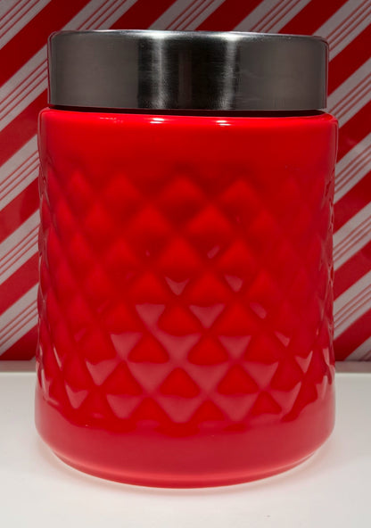 Ceramic Cookie or Coffee Jar in Red