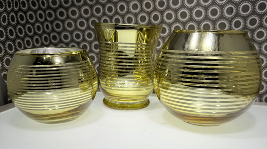 Vases 3 Gold Satin Finish Styles Vases Small