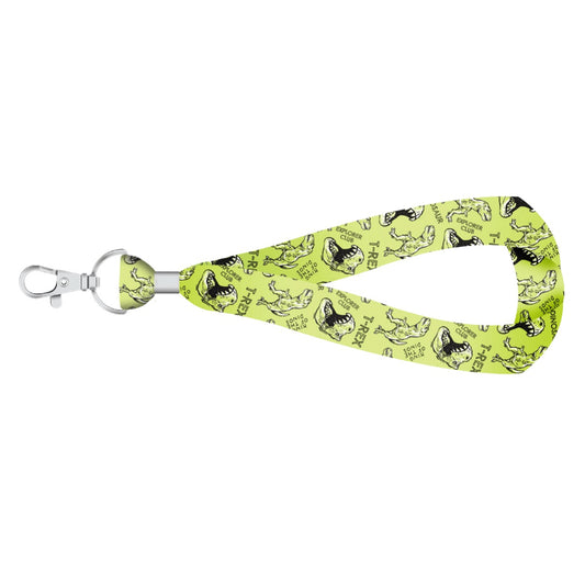 Lanyard and Keychain T-Rex Polyester Wristlet Lanyard and Keychain