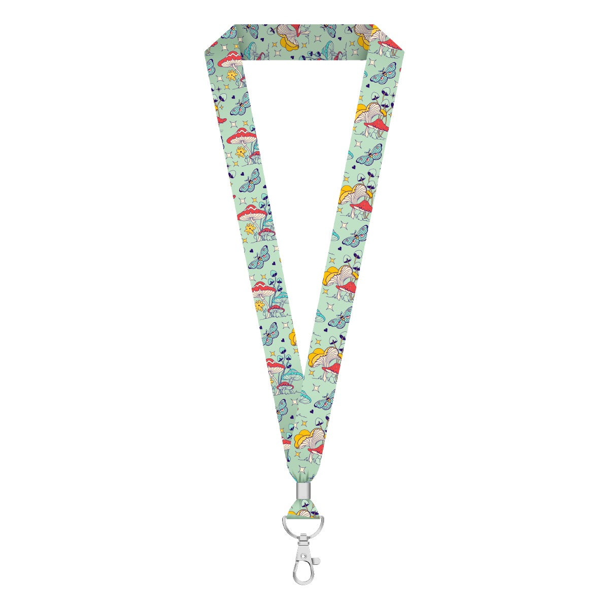 Lanyard and Keychain Butterflies Polyester Wristlet Lanyard and Keychain