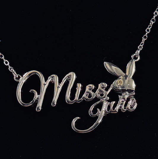 PLAYBOY MISS June w/BIRTH MONTH STONE Necklace jewelry