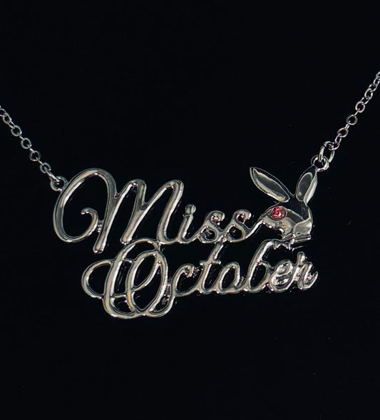 PLAYBOY MISS October w/BIRTH MONTH STONE Necklace jewelry