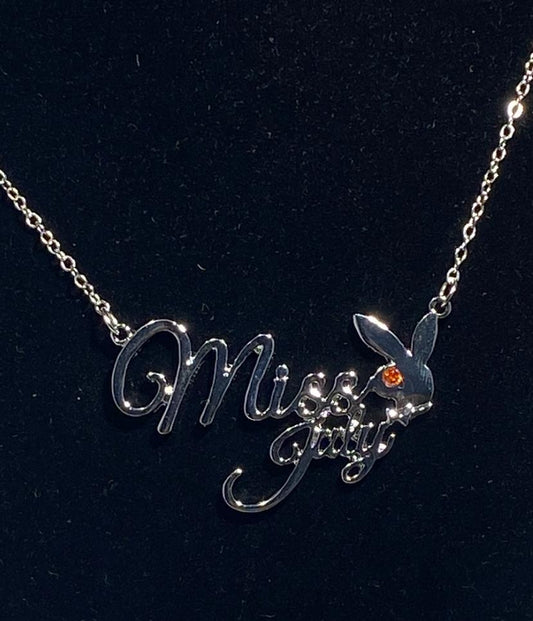 PLAYBOY  MISS July w/BIRTH MONTH STONE Necklace