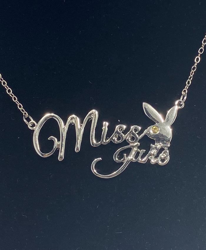 PLAYBOY  MISS June w/BIRTH MONTH STONE Necklace