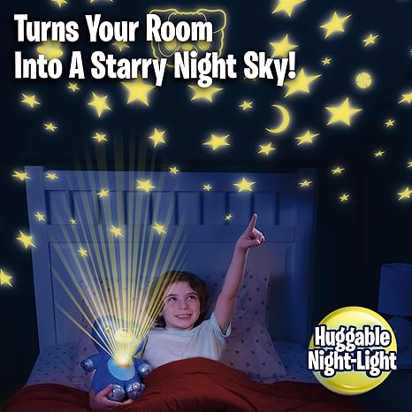 Star Belly Dream Lites, Stuffed Animal Night Light, Cuddly Blue Puppy - Projects Glowing Stars & Shapes in 6 Gentle Colors, As Seen on TV