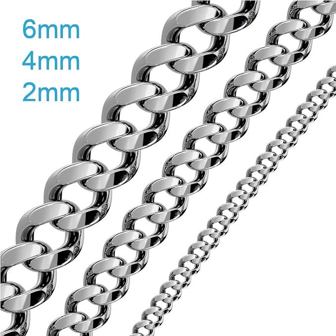 JEWELRY FASHION  Cuban Curb Chain ,22" Chain 2mm