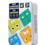 Face Changing Facial Expressions, magic cube building blocks