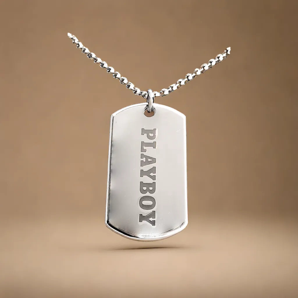 Playboy Dog Tag on a Ball Chain 20"