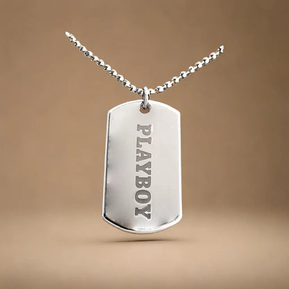 Playboy Dog Tag on a Ball Chain 20"