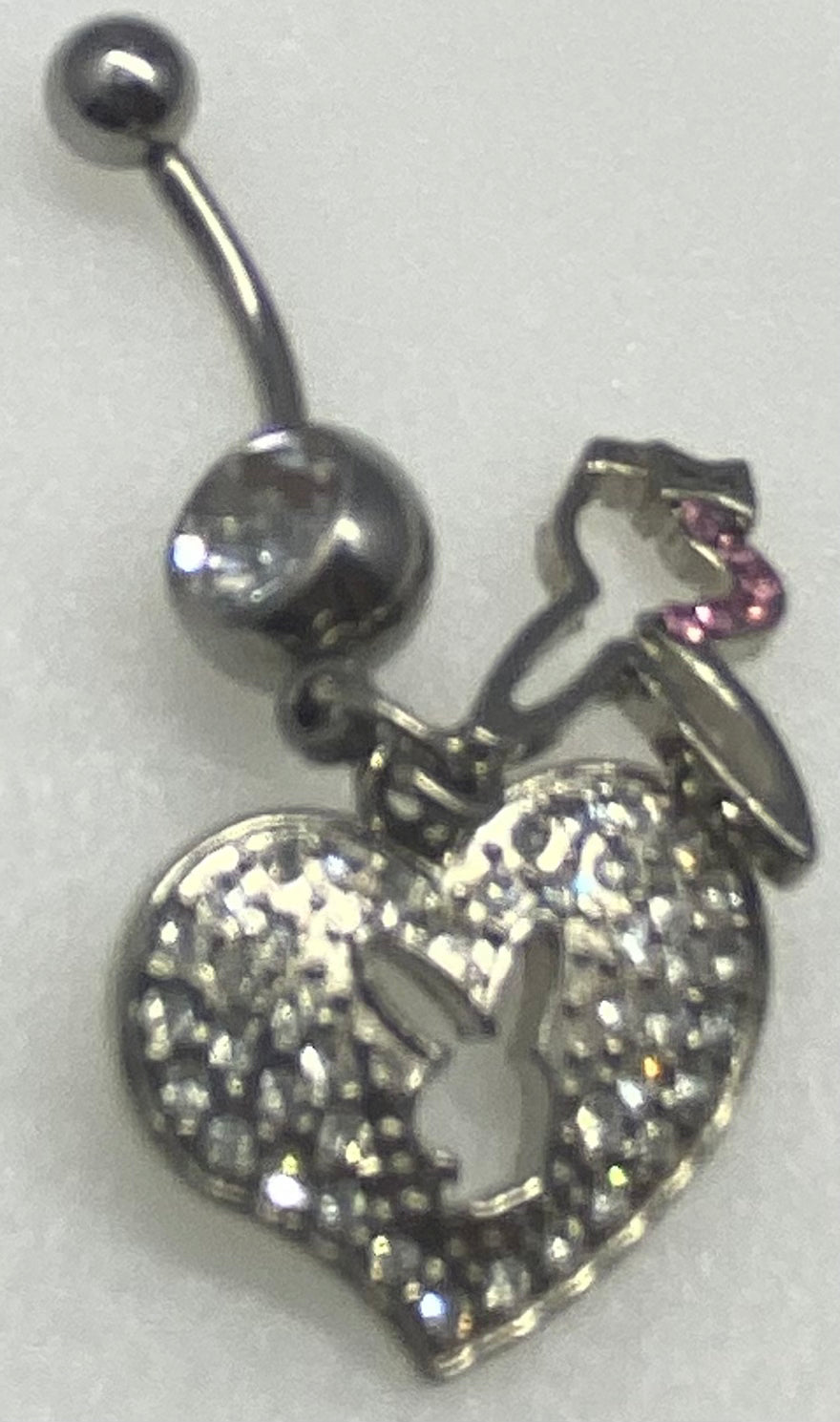 PLAYBOY DANGLE HEART BELLY PIERCING