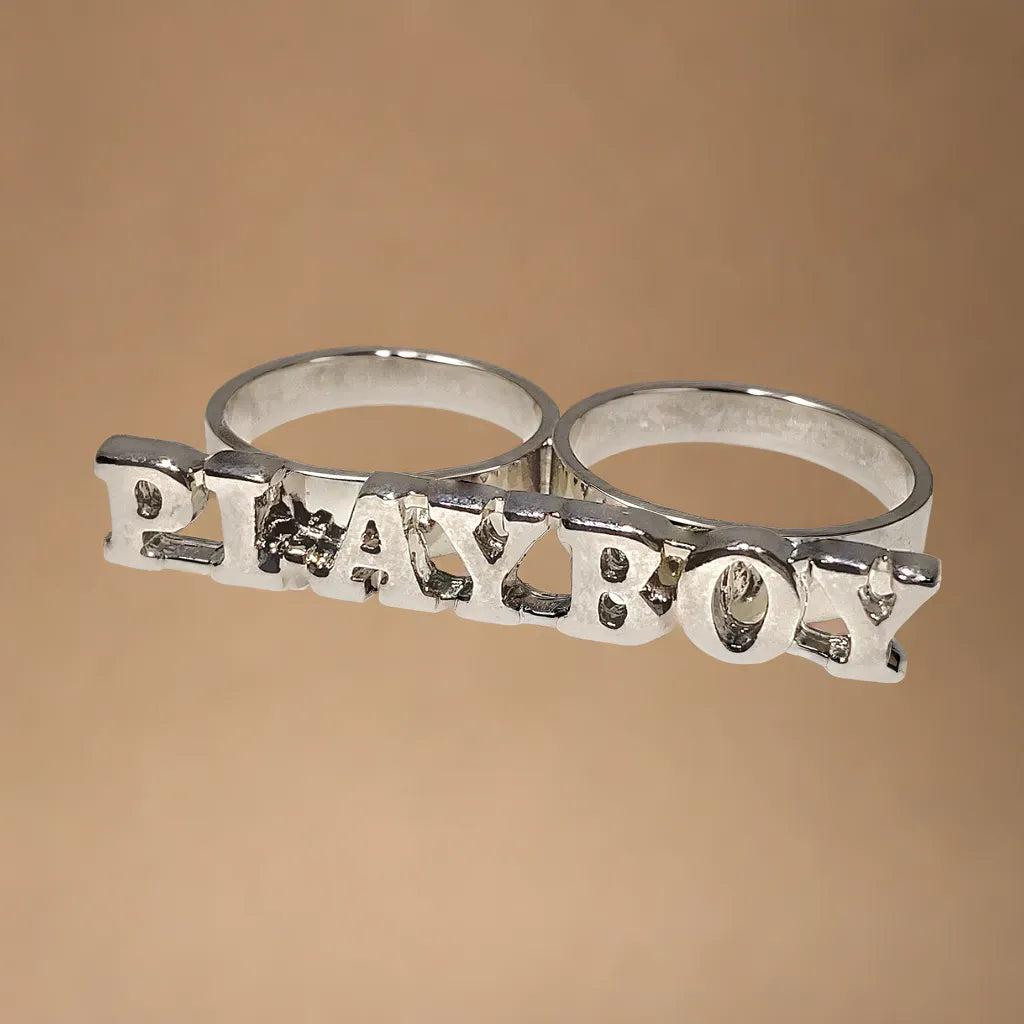 Playboy Open Two Fingers Ring 7-8 size only