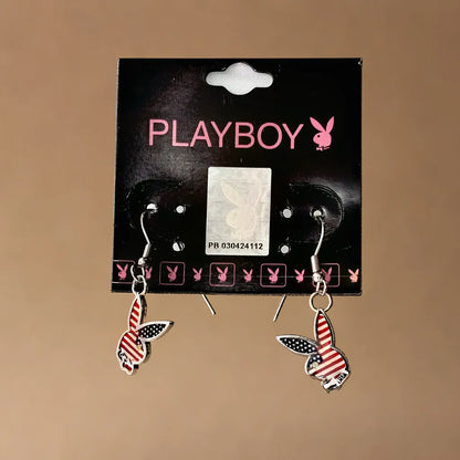 PLAYBOY AMERICAN FLAG BUNNY HEADS DANGLING ON A FISH HOOK