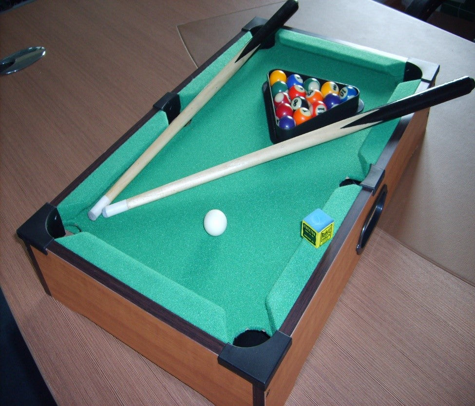 Mini Table Top Pool Table and Accessories 20 x 12 x 3.5 Inches Kids Games