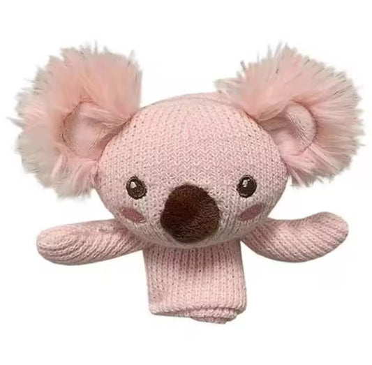 Moon and Stars Baby Lovey Security Blanket and Plush Pink Soft Koala Bear