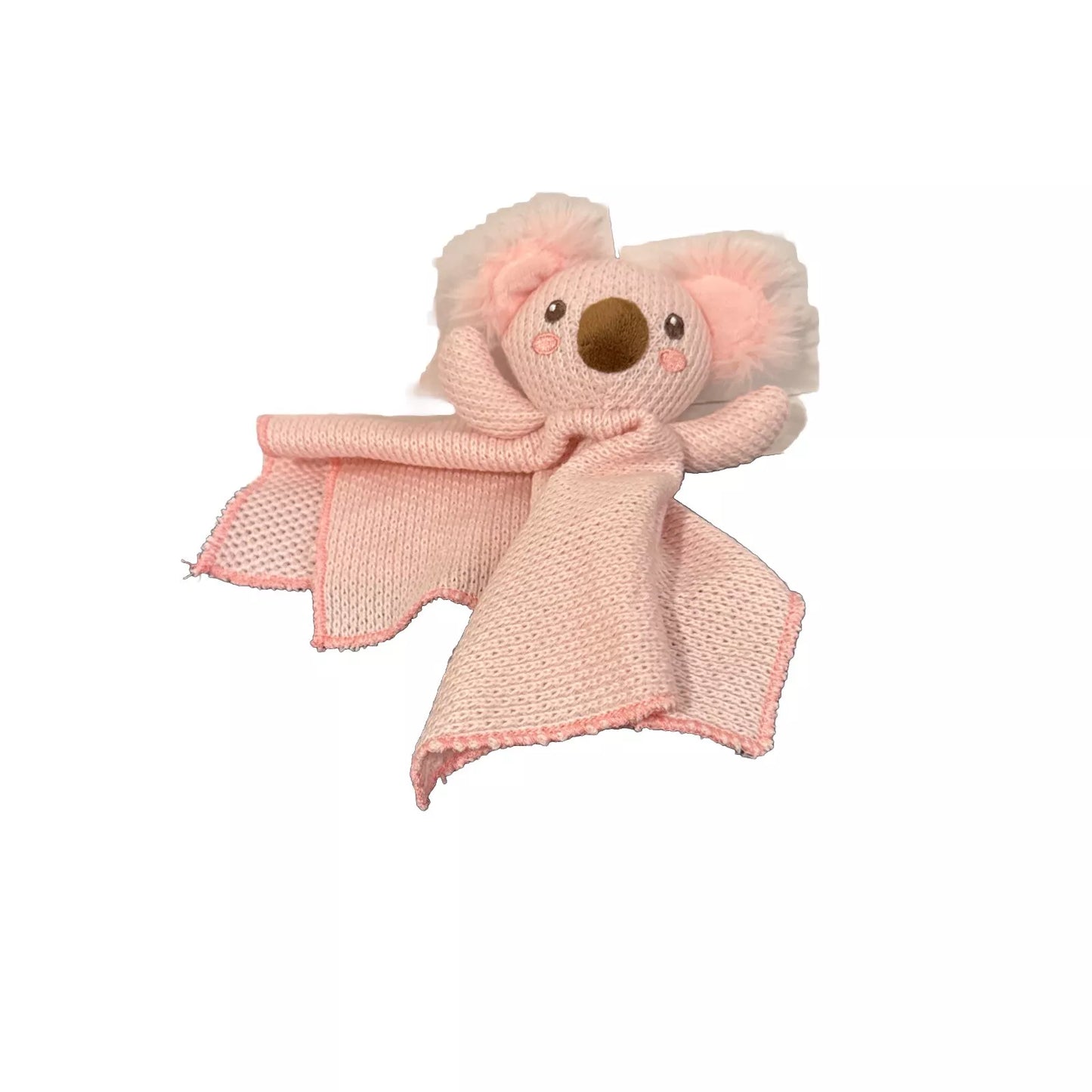 Moon and Stars Baby Lovey Security Blanket and Plush Pink Soft Koala Bear