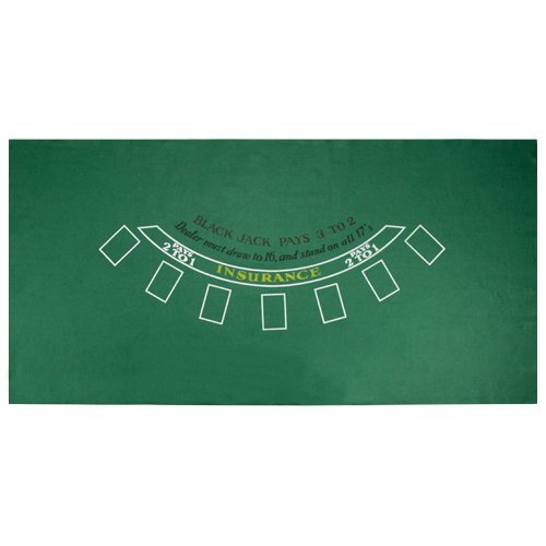 Felt Mat Gaming Blackjack Green Casino Gaming