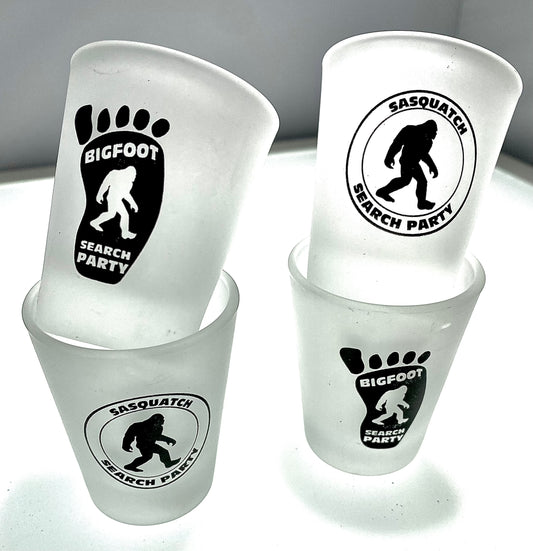 Shot Glasses Sets BIGFOOT with Heavy Base, Clear Shot Glass (4 Pack)