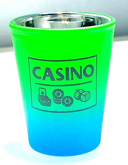 Shot Glasses Sets CASINO with Heavy Base, Clear Shot (4 Pack)