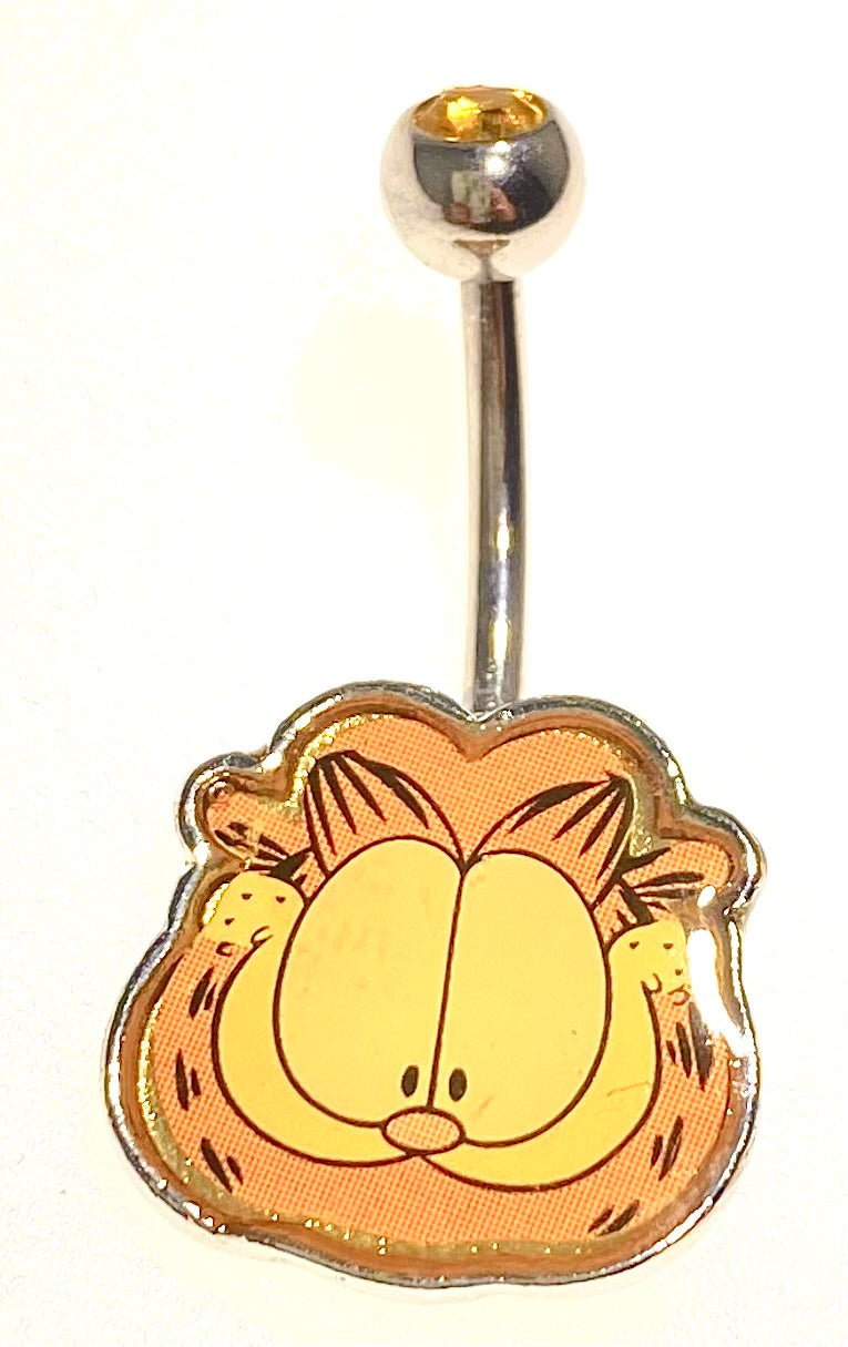 Jewelry Fashion Garfield Collectable Belly Ring with Citrine Crystal