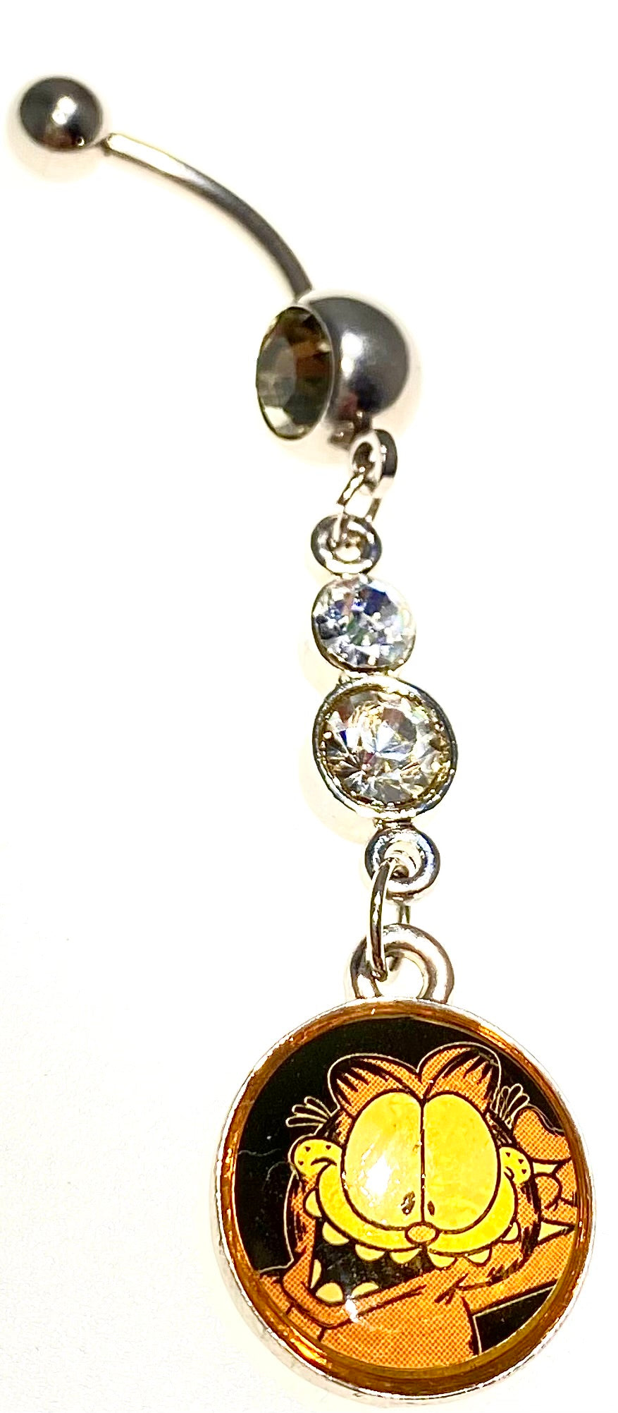 Jewelry Fashion Garfield Collectable Belly Ring with Citrine Crystals