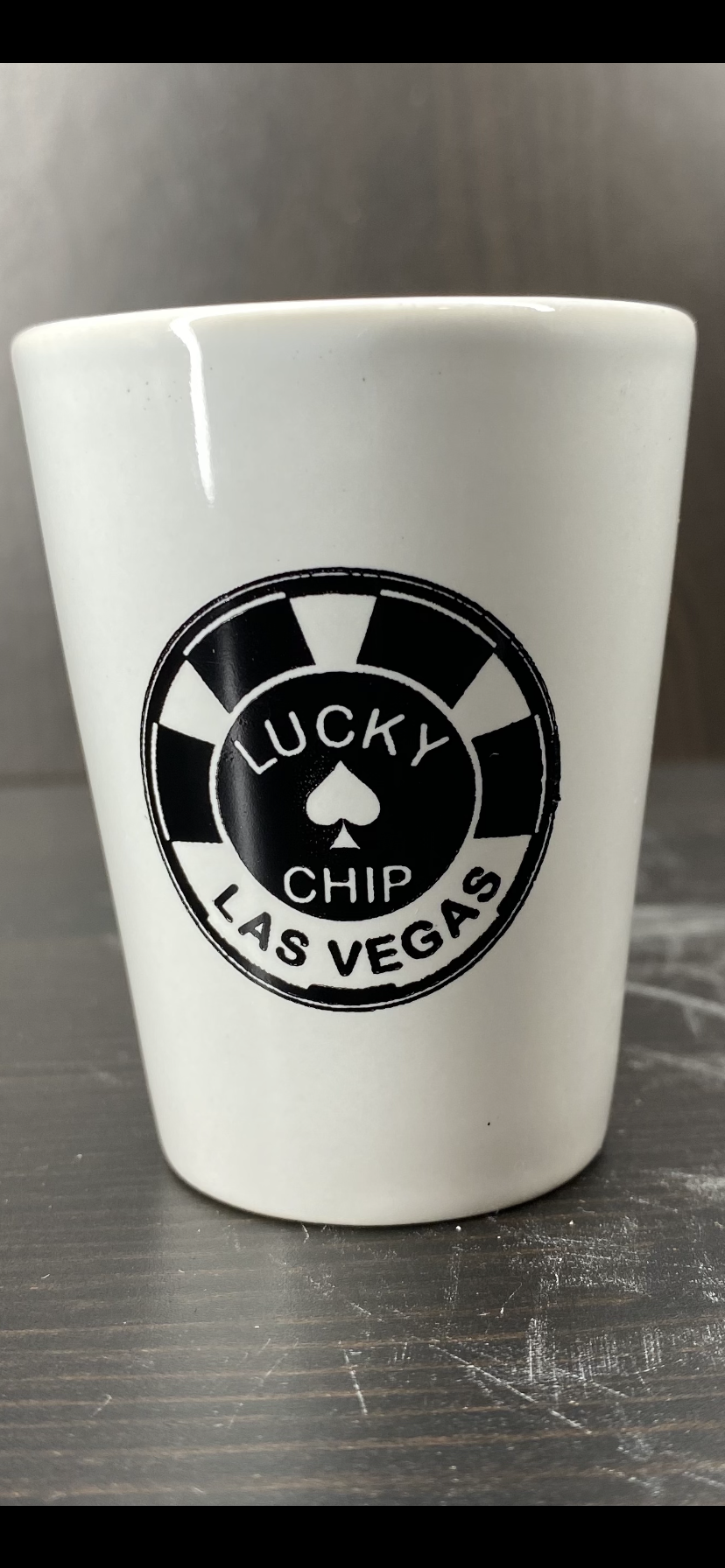 Shot Glass Lucky Chip Las Vegas