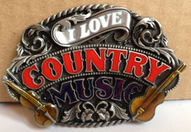 Belt Buckle I Love Country Music
