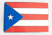 Belt Buckle Puerto Rican Flag