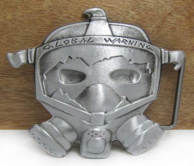 Belt Buckle Mask Global Warning