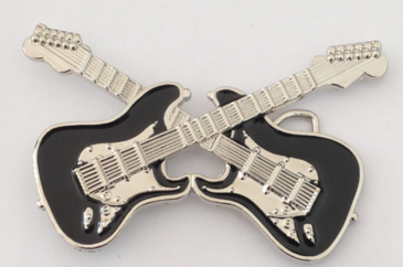 Belt Buckle Duo Black Guitars