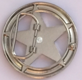 Belt Buckle Gold Star in a Circle