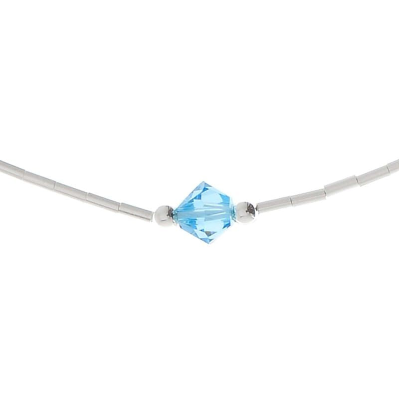 jewelry Ankle Bracelet Sterling Silver  Crystal  10"" long