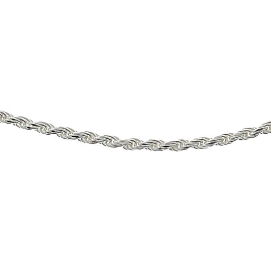 Anklet Bracelet Sterling Silver Rope  11"