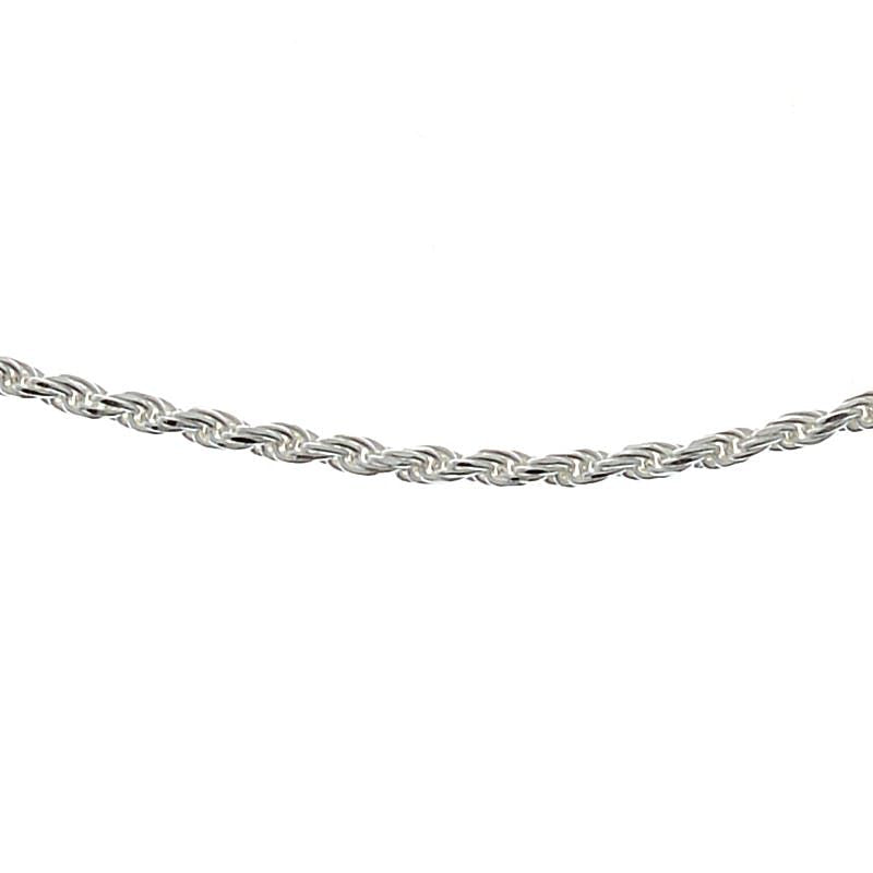 Anklet Bracelet Sterling Silver Rope  11"