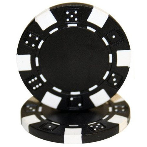Casino Clay Poker Chips 11.5 Gram Set of 25 Black from germfree