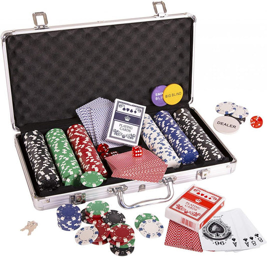 Casino Poker Chips Set of 500 11.5 Gram Dice Style Clay Casino Poker Chips W/ Aluminum Case