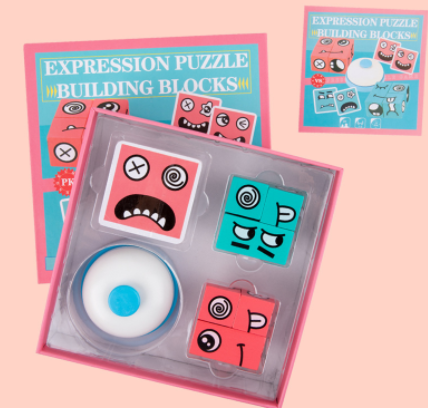 Desktop and Travel Games Expression Puzzle Building Blocks