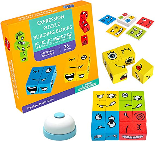 Expression Puzzle Building Blocks