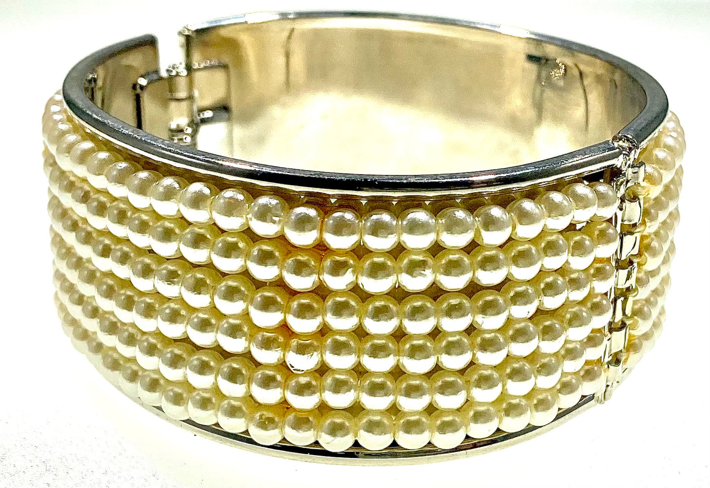 Jewelry Stainless Steel Pearl Hinge Bracelet