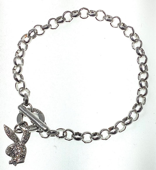 Playboy Charm Bracelet w/Crystals