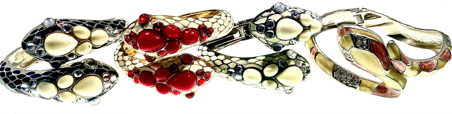 Jewelry Stainless Steel Snake Hatch Bangle